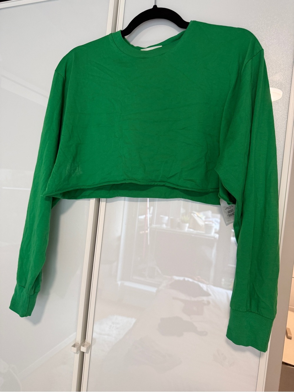 Aritzia Bright Green Cropped Tee
